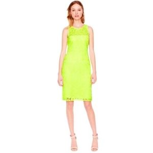J. Crew Neon Lace sleeveless sheath cocktail dress